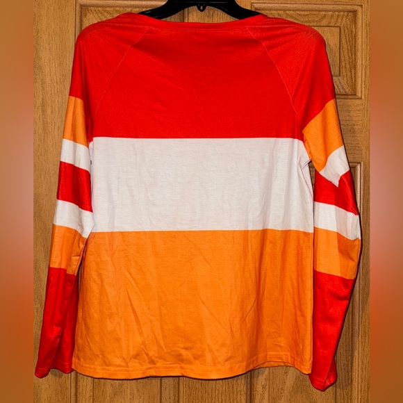 Red and Orange Kansas City Chiefs Long Sleeve Shirt - Picture 3 of 3